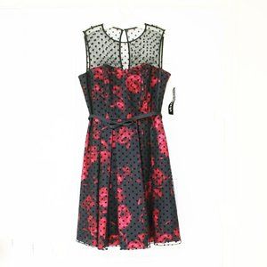 Madison Leigh Women's Red and Black Dress